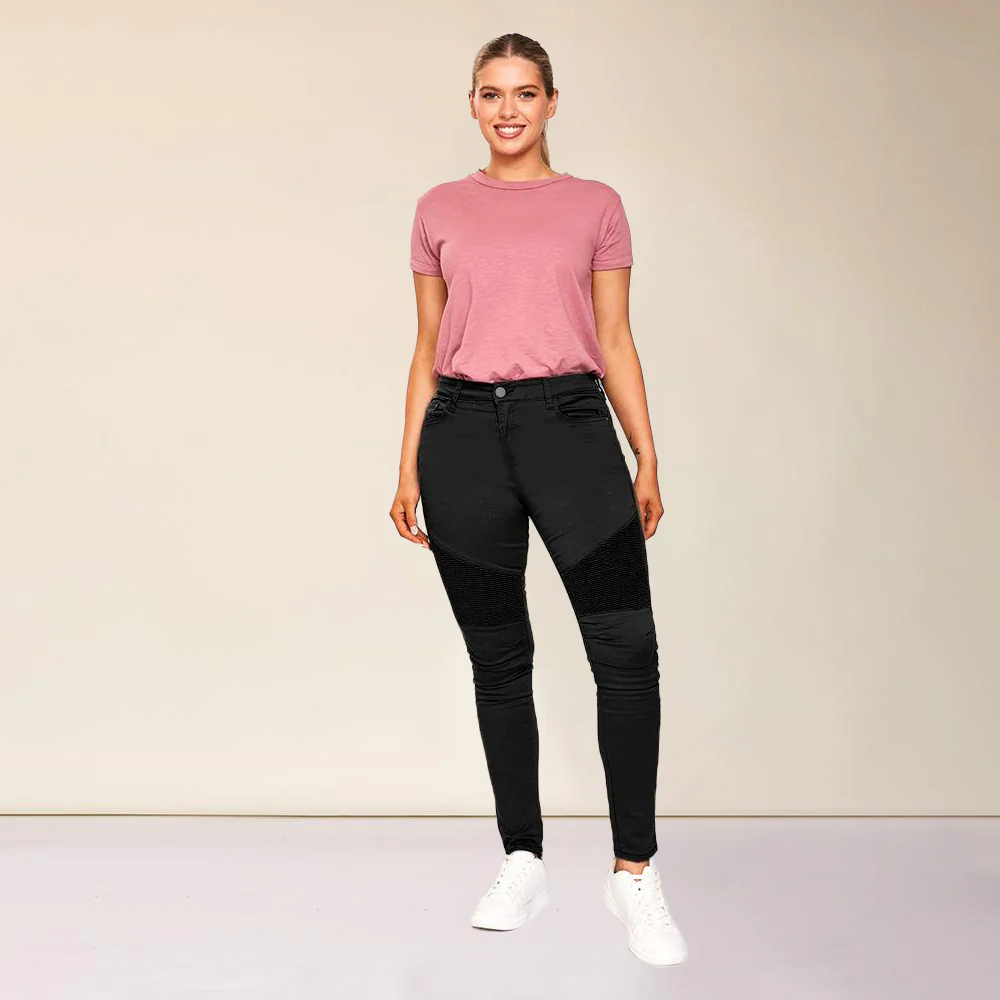 Cameron Biker Trousers (Black) - Image 2