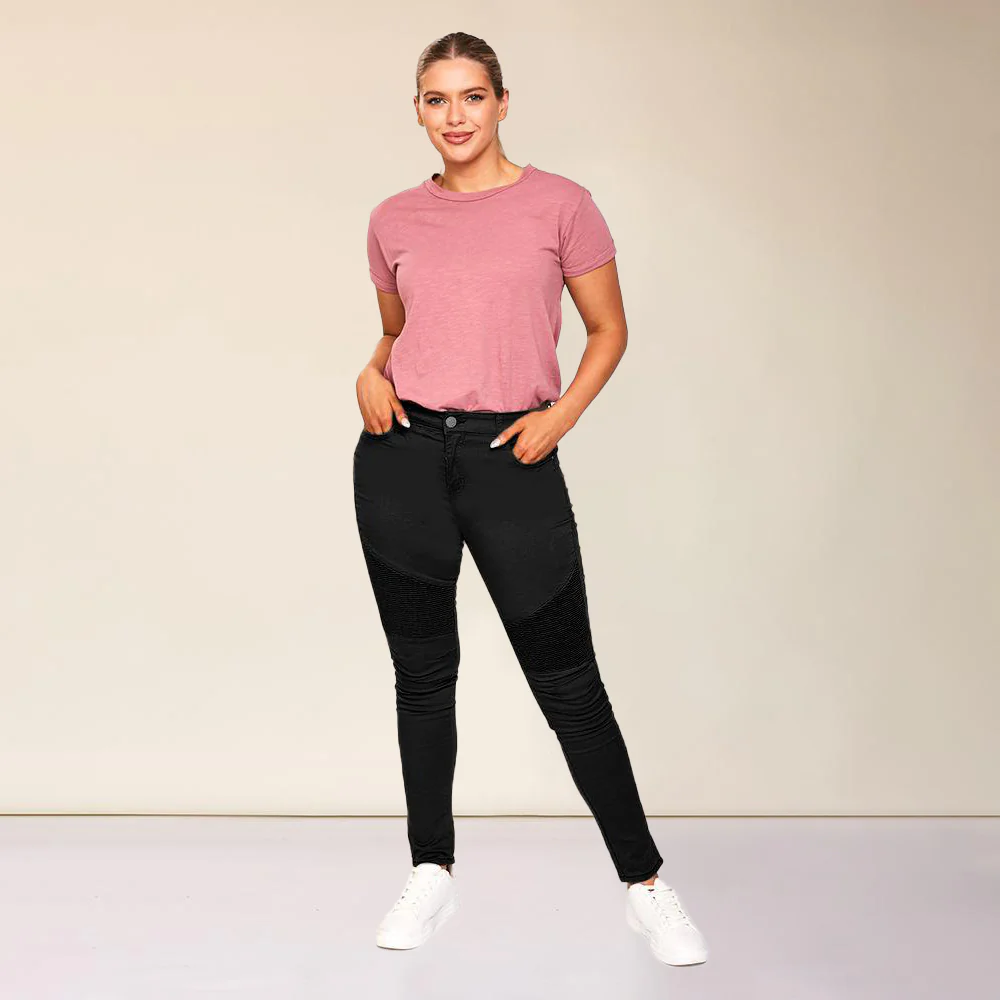 Cameron Biker Trousers (Black) - Image 3