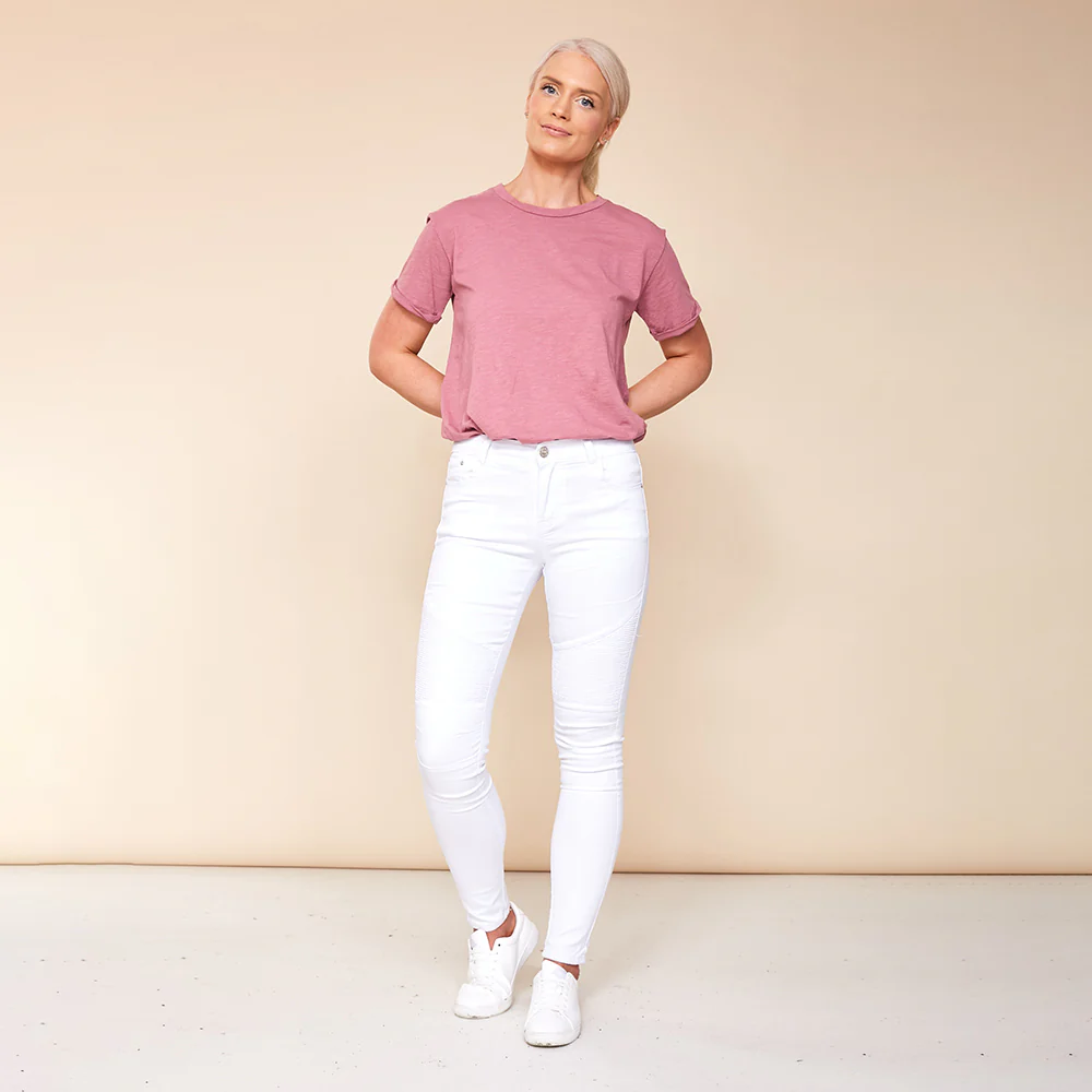 Cameron Biker Trousers (White) - Image 4