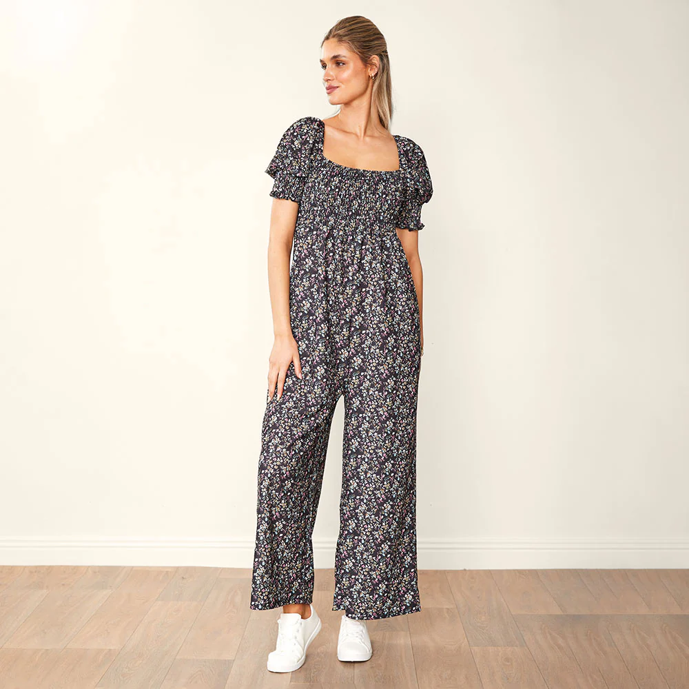 Camilla Jumpsuit Black Floral & Green Floral (2 for €92) - Image 2