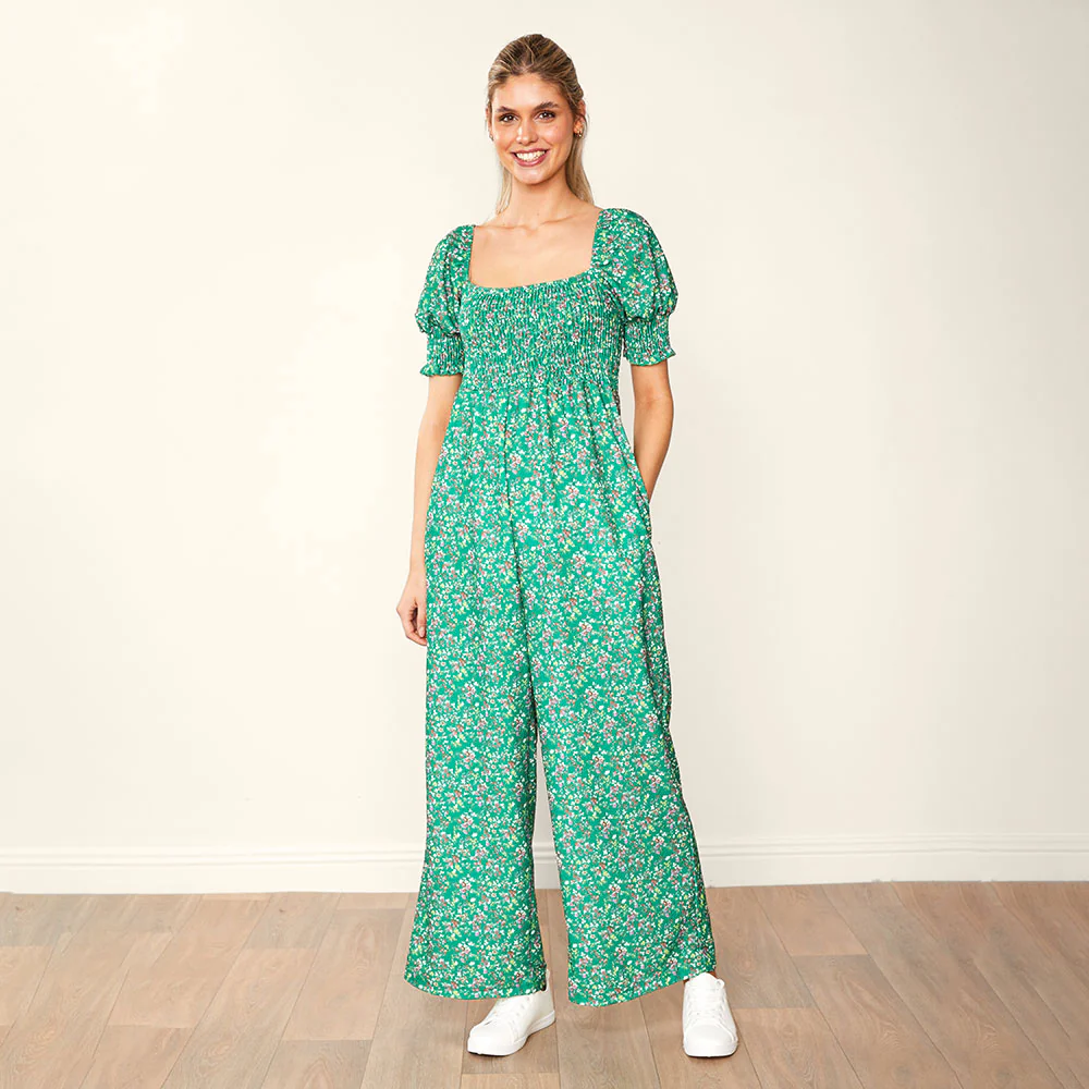 Camilla Jumpsuit Black Floral & Green Floral (2 for €92) - Image 3