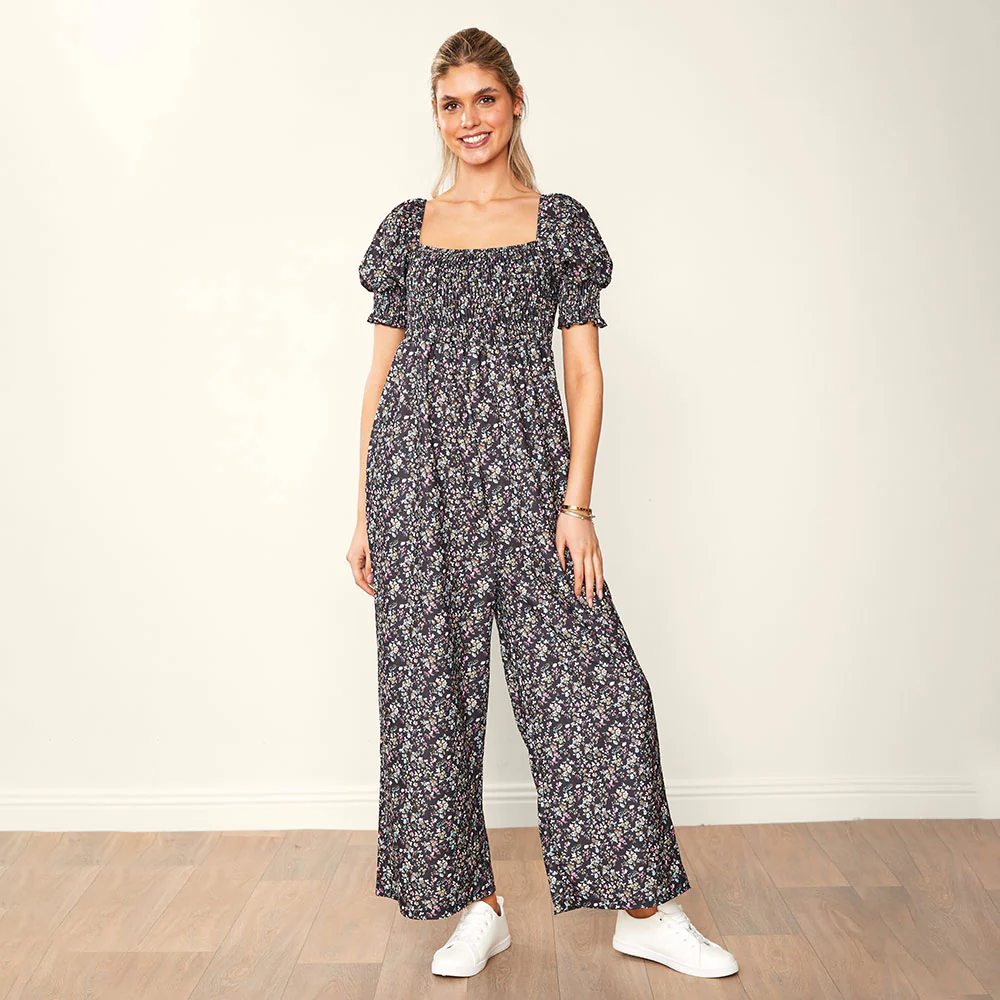 Camilla Jumpsuit Black Floral & Green Floral (2 for €92) - Image 4