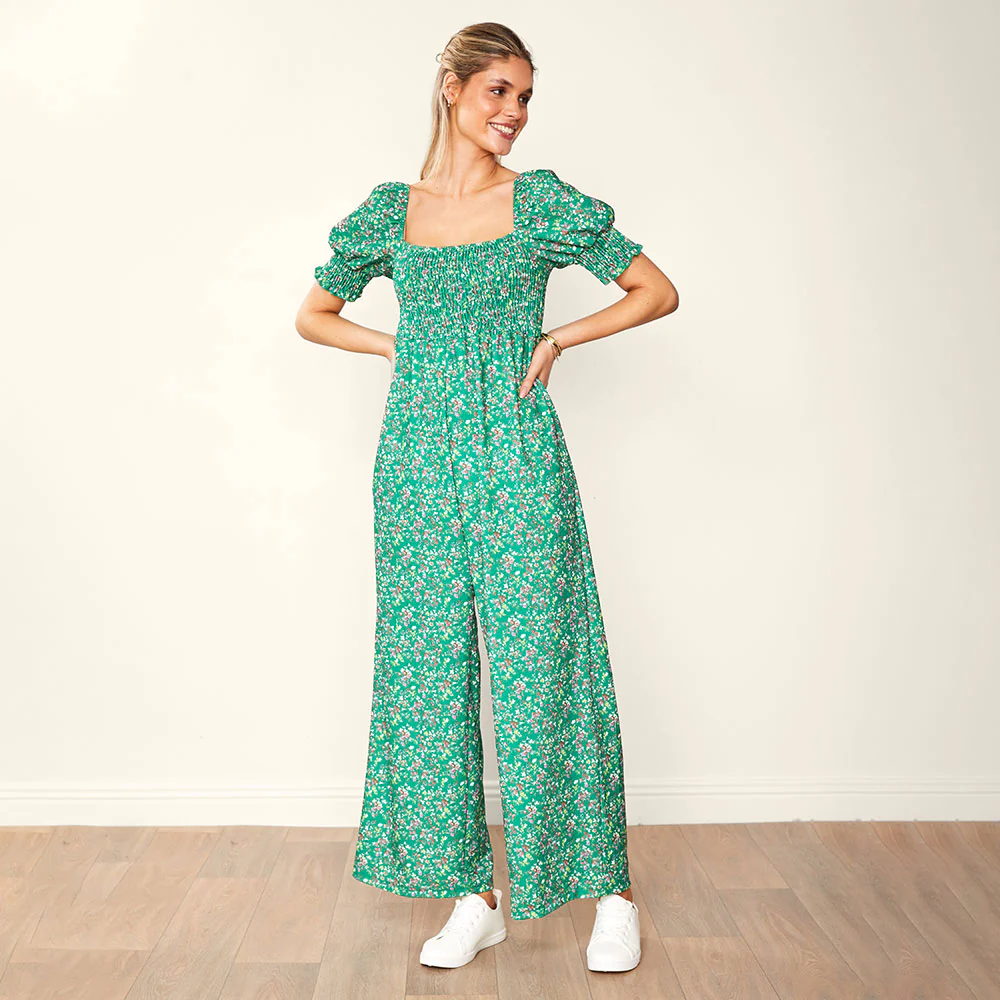 Camilla Jumpsuit (Green Floral) - Image 3