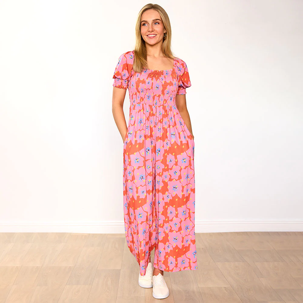 Camilla Jumpsuit (Red Pink Floral) - Image 6