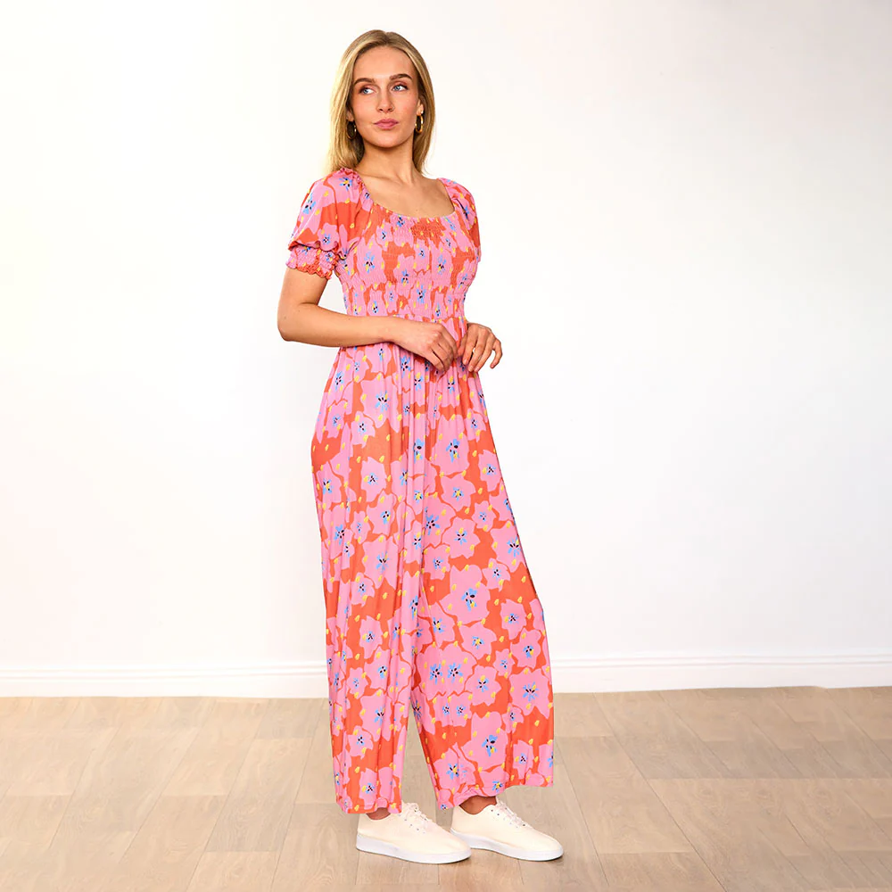 Camilla Jumpsuit (Red Pink Floral) - Image 9