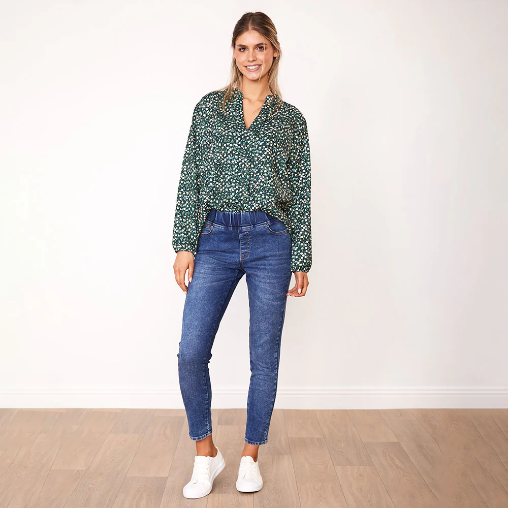 Cara Top (Green Floral) - Image 4