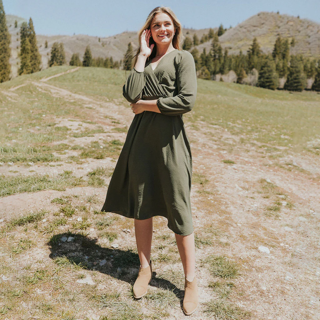 Carrie Dress (Khaki) - Image 2