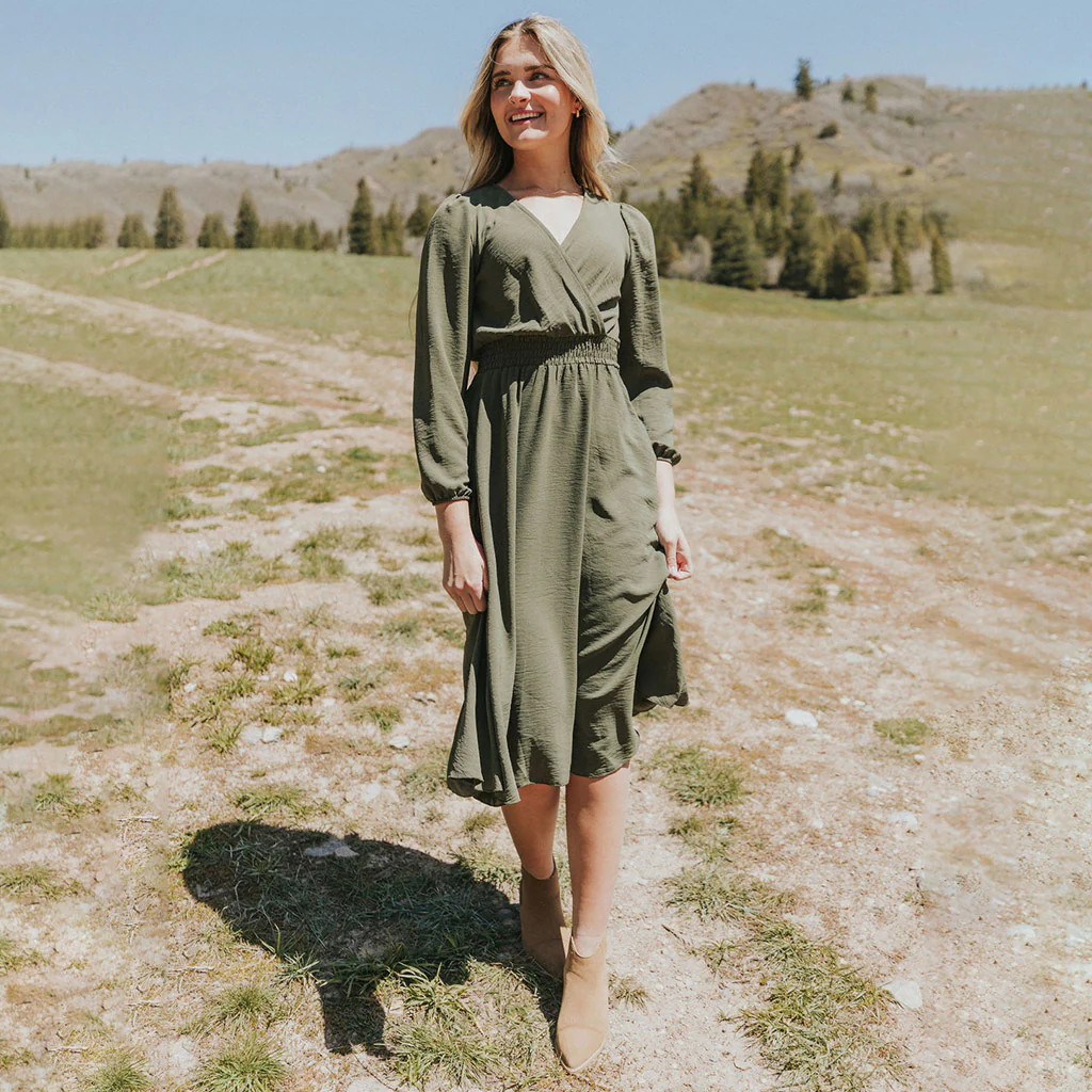 Carrie Dress (Khaki) - Image 3