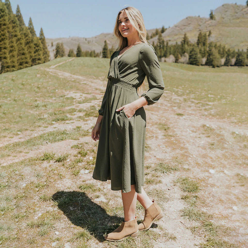 Carrie Dress (Khaki) - Image 4
