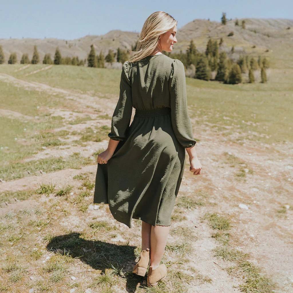 Carrie Dress (Khaki) - Image 5