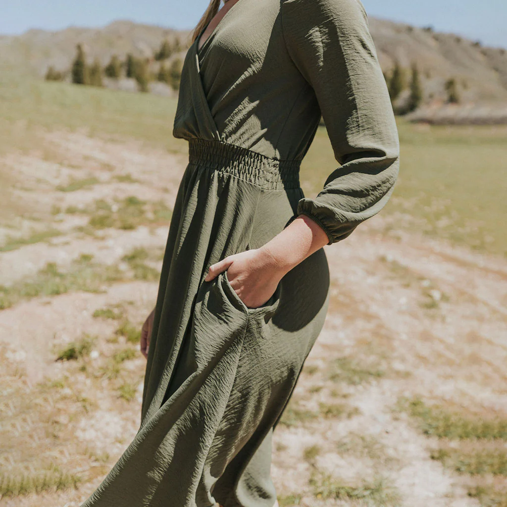 Carrie Dress (Khaki) - Image 7