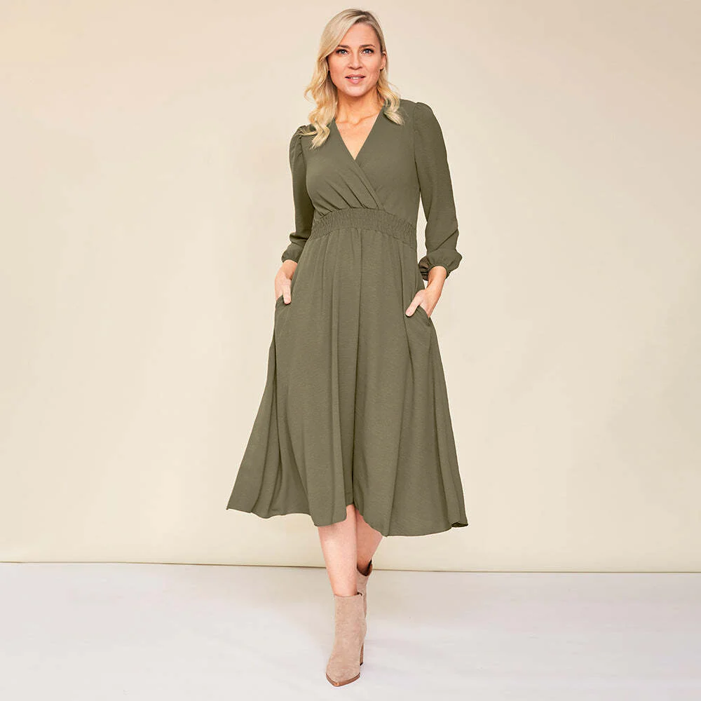 Carrie Dress (Khaki) - Image 9