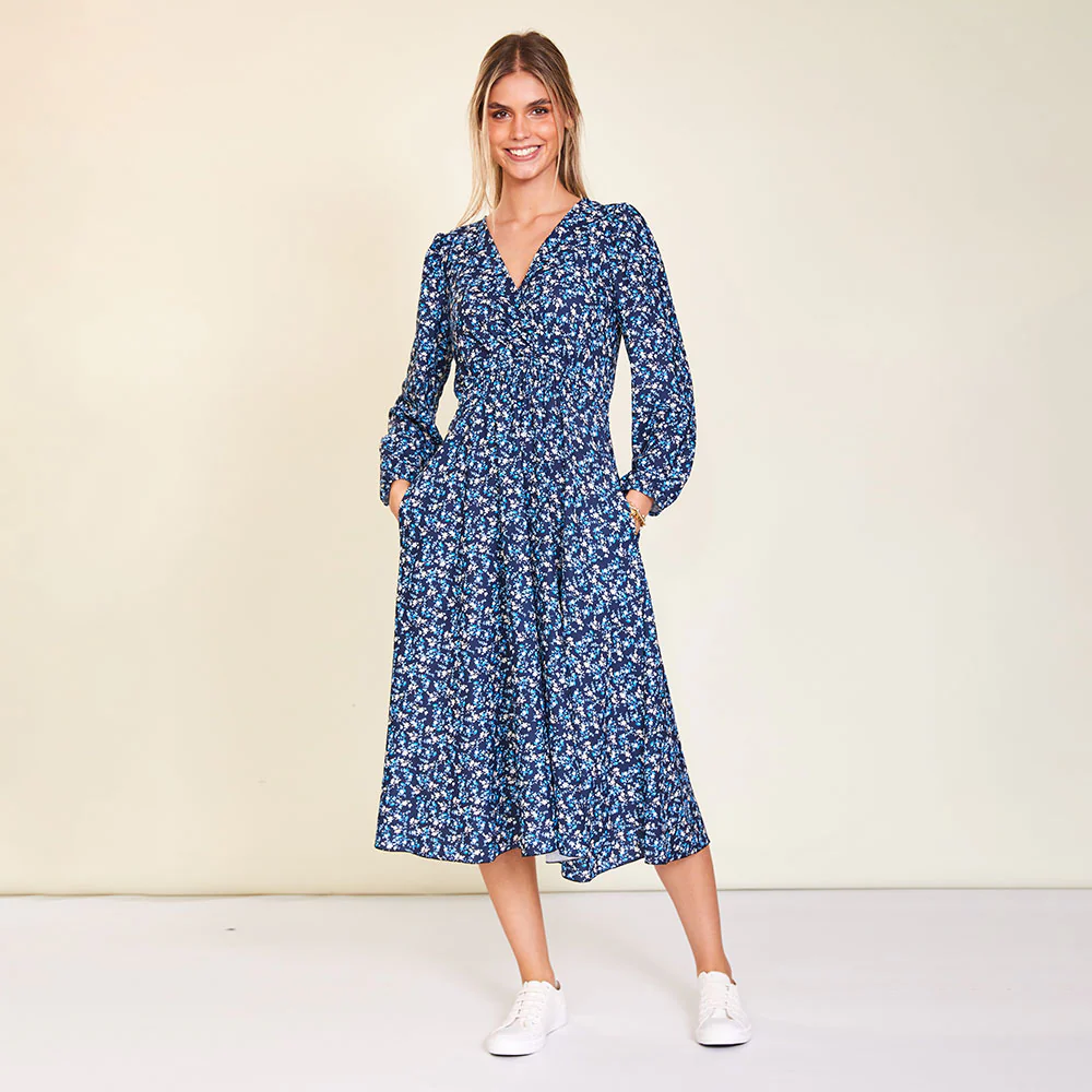 Carrie Dress (Navy Floral) - Image 2
