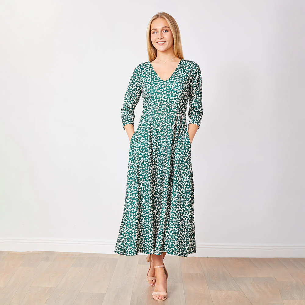 Carter Dress (Green Floral) - Image 3