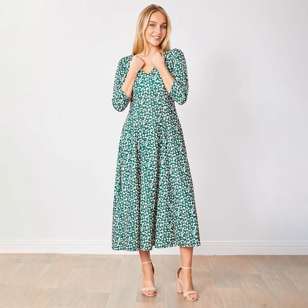 Carter Dress (Green Floral) - Image 4