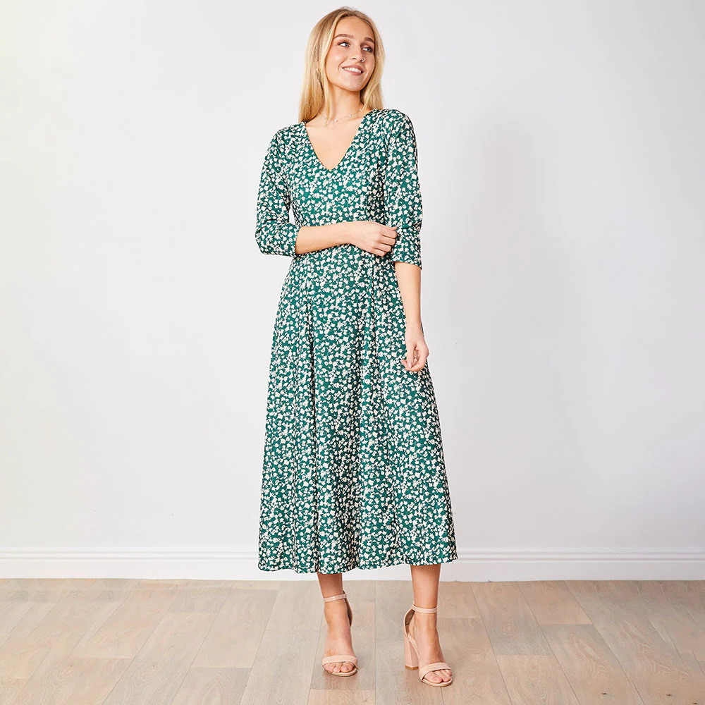 Carter Dress (Green Floral) - Image 5