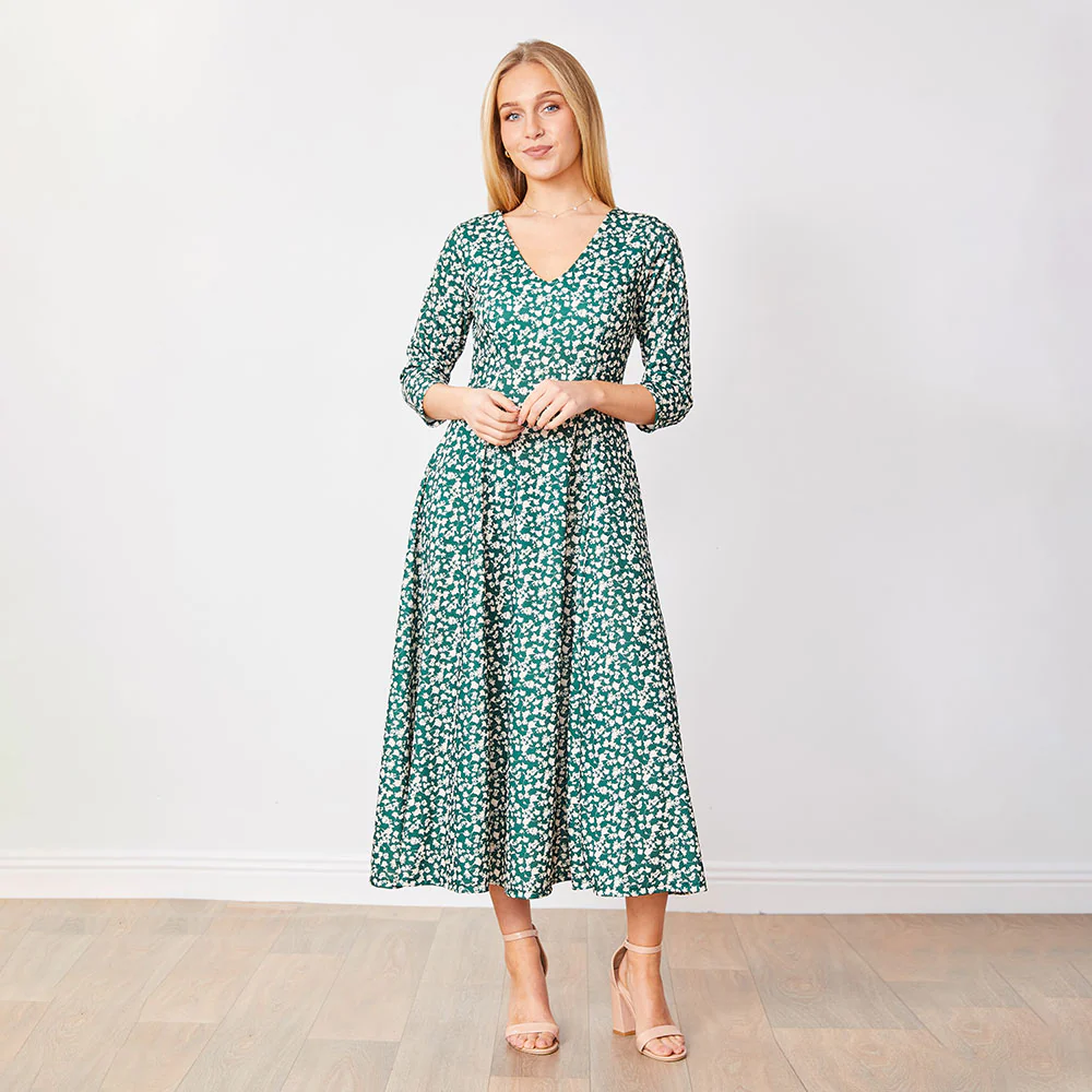 Carter Dress (Green Floral) - Image 6