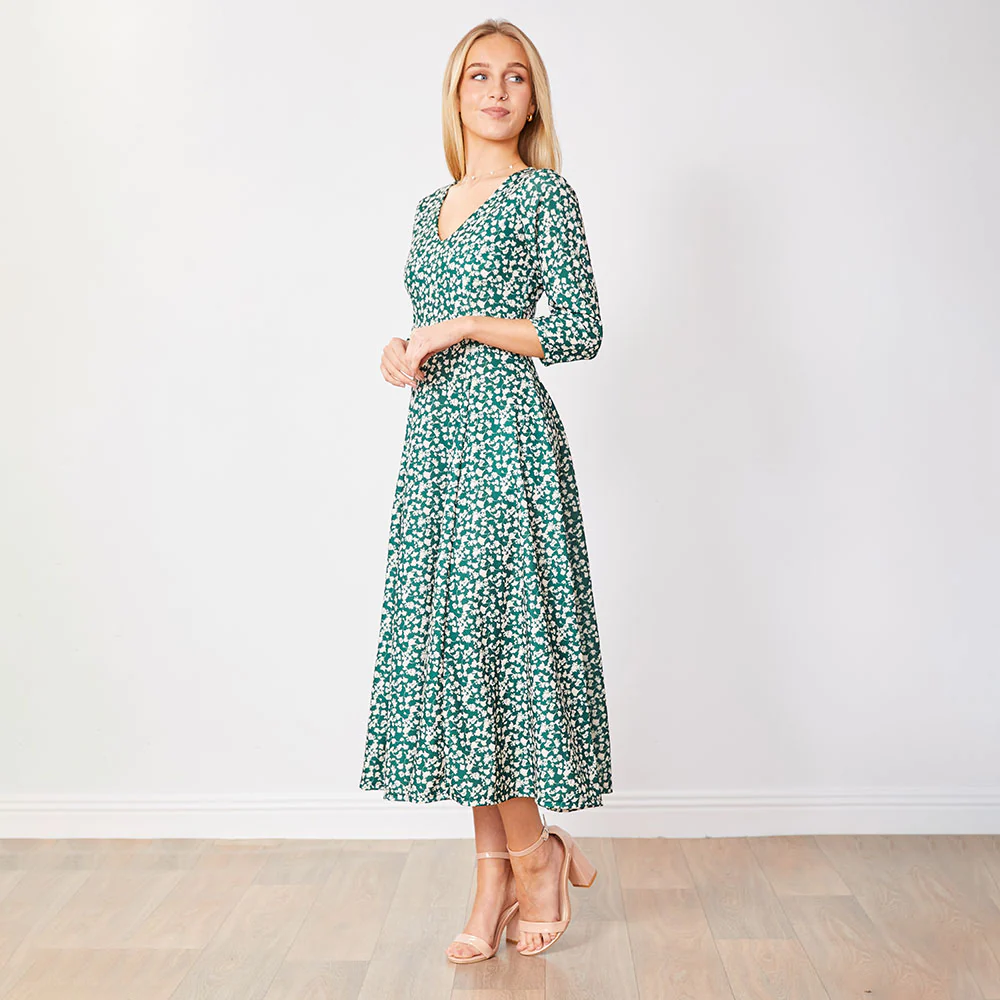 Carter Dress (Green Floral) - Image 8