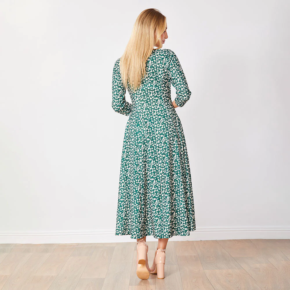 Carter Dress (Green Floral) - Image 9