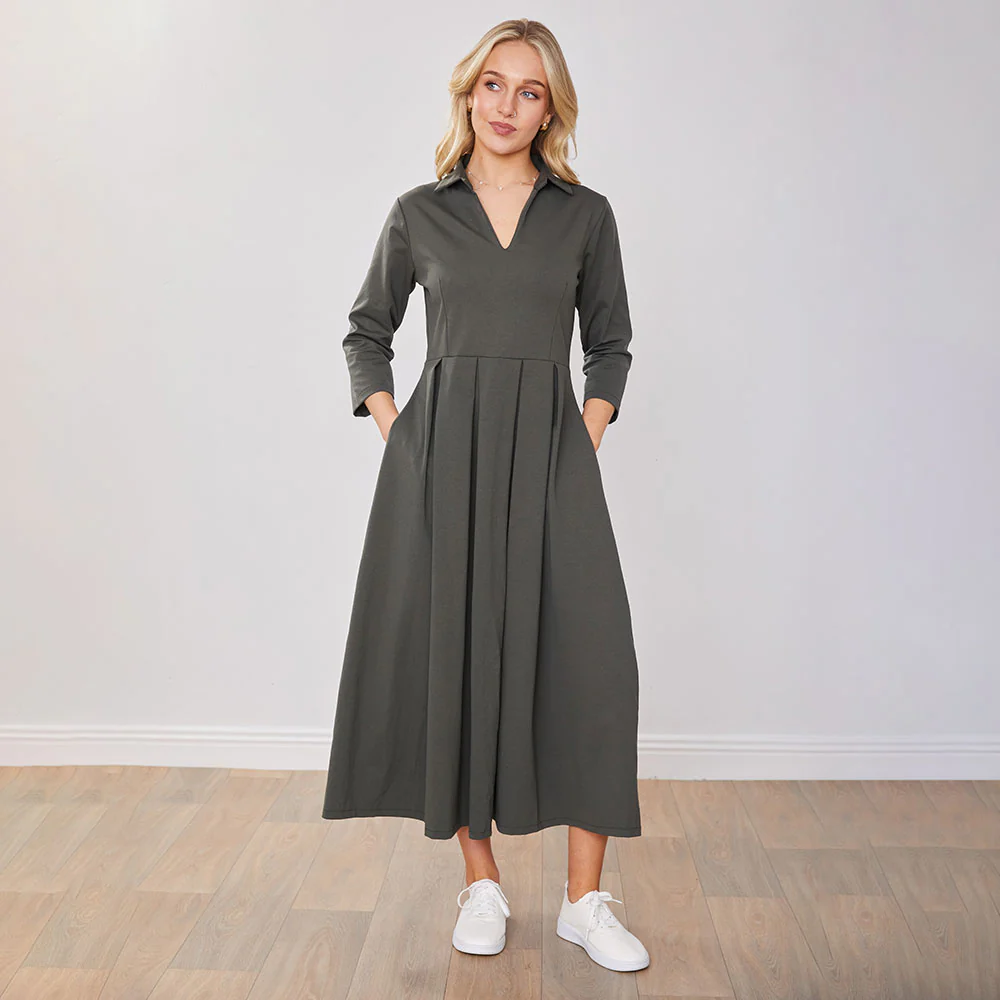 Cassie Dress (Khaki) - Image 12