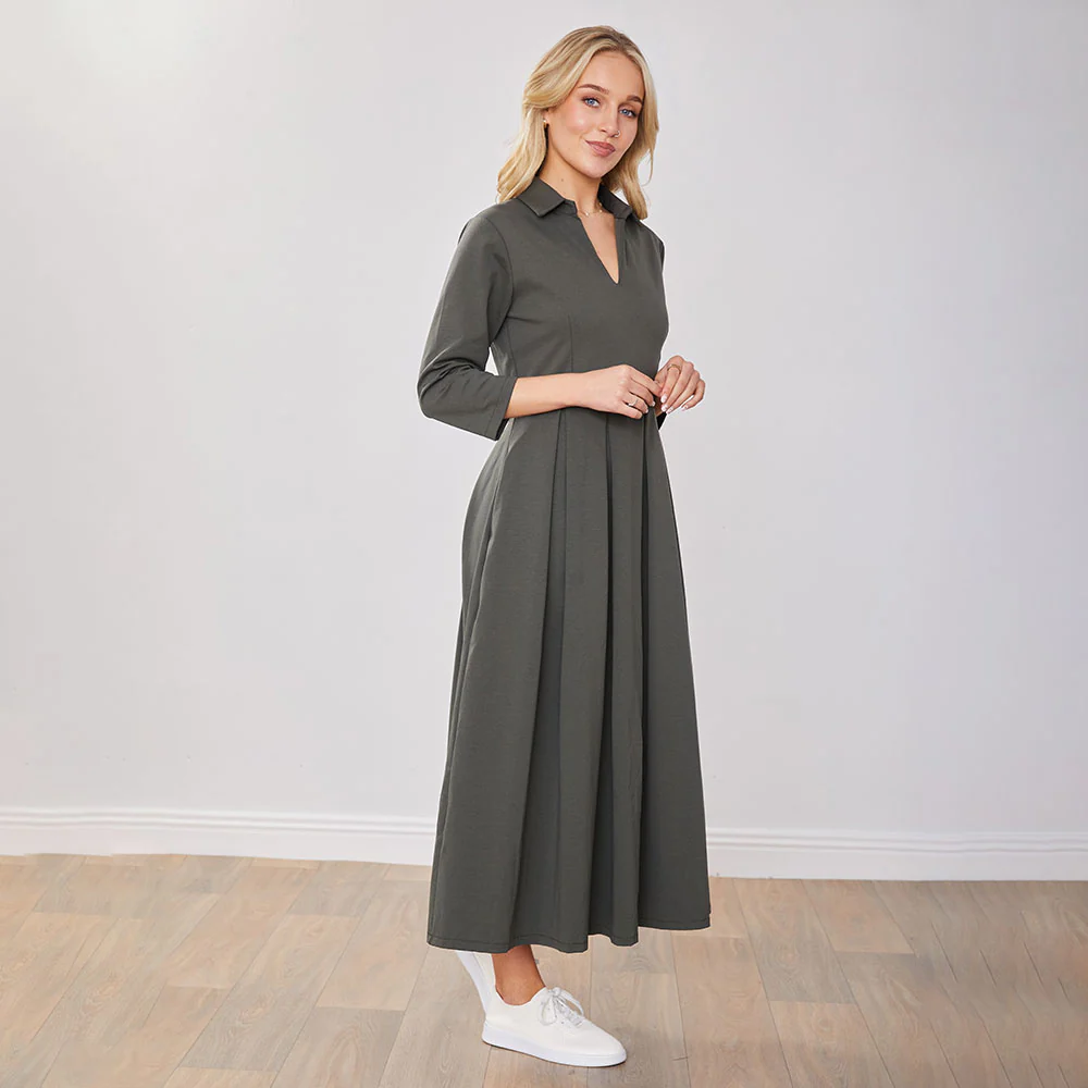 Cassie Dress (Khaki) - Image 13
