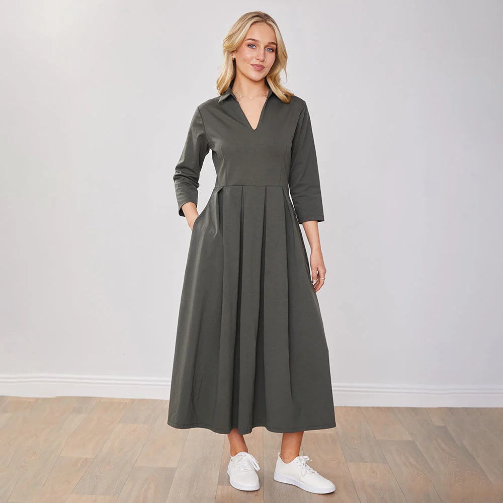 Cassie Dress (Khaki) - Image 18
