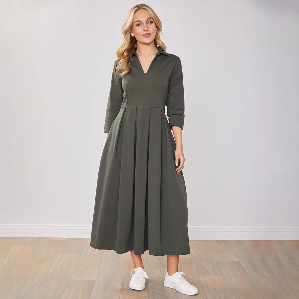 Cassie Dress (Khaki) - Image 4