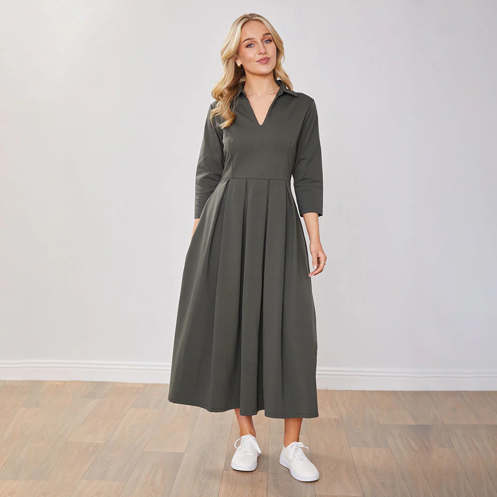 Cassie Dress (Khaki) - Image 8