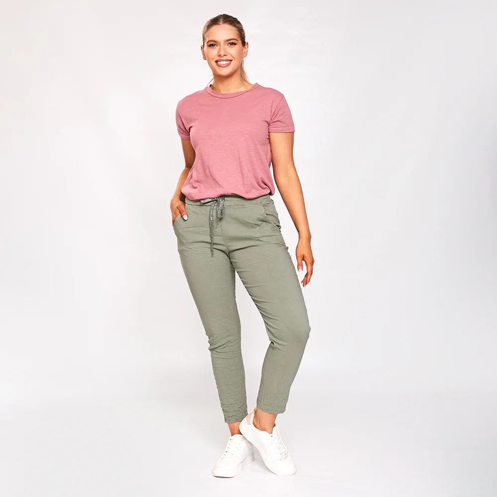 Charlie Relaxed Stretch Jogger (Khaki) - Image 3