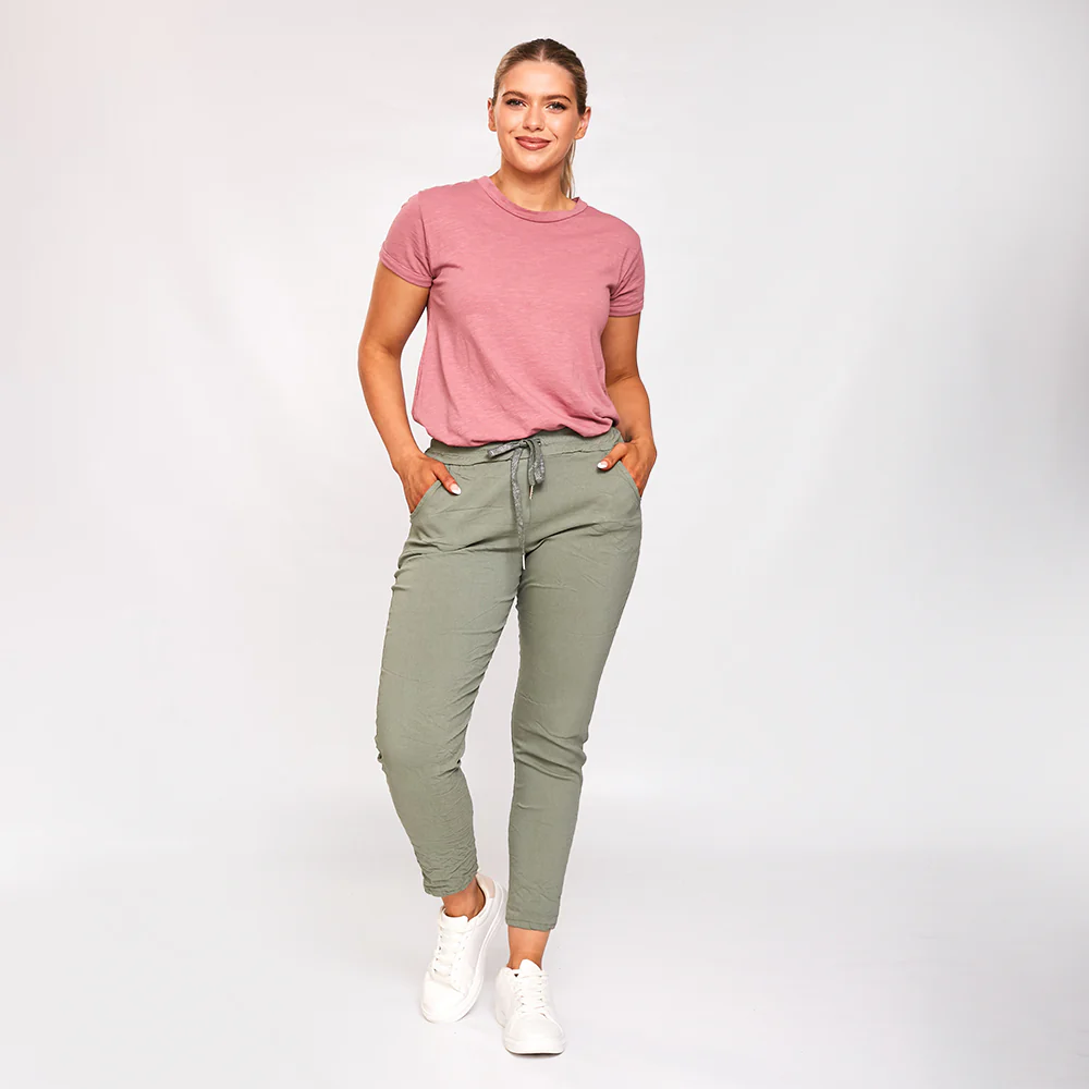 Charlie Relaxed Stretch Jogger (Khaki) - Image 4