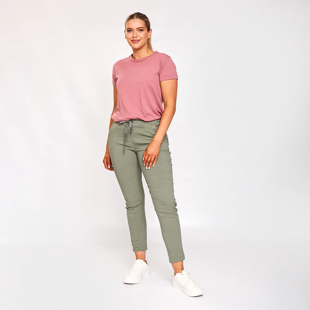 Charlie Relaxed Stretch Jogger (Khaki) - Image 5