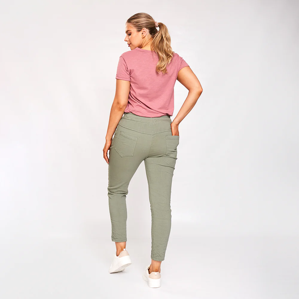 Charlie Relaxed Stretch Jogger (Khaki) - Image 7