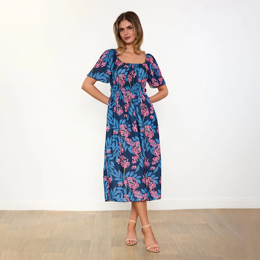 Ciara Dress (Navy Berry) - Image 7