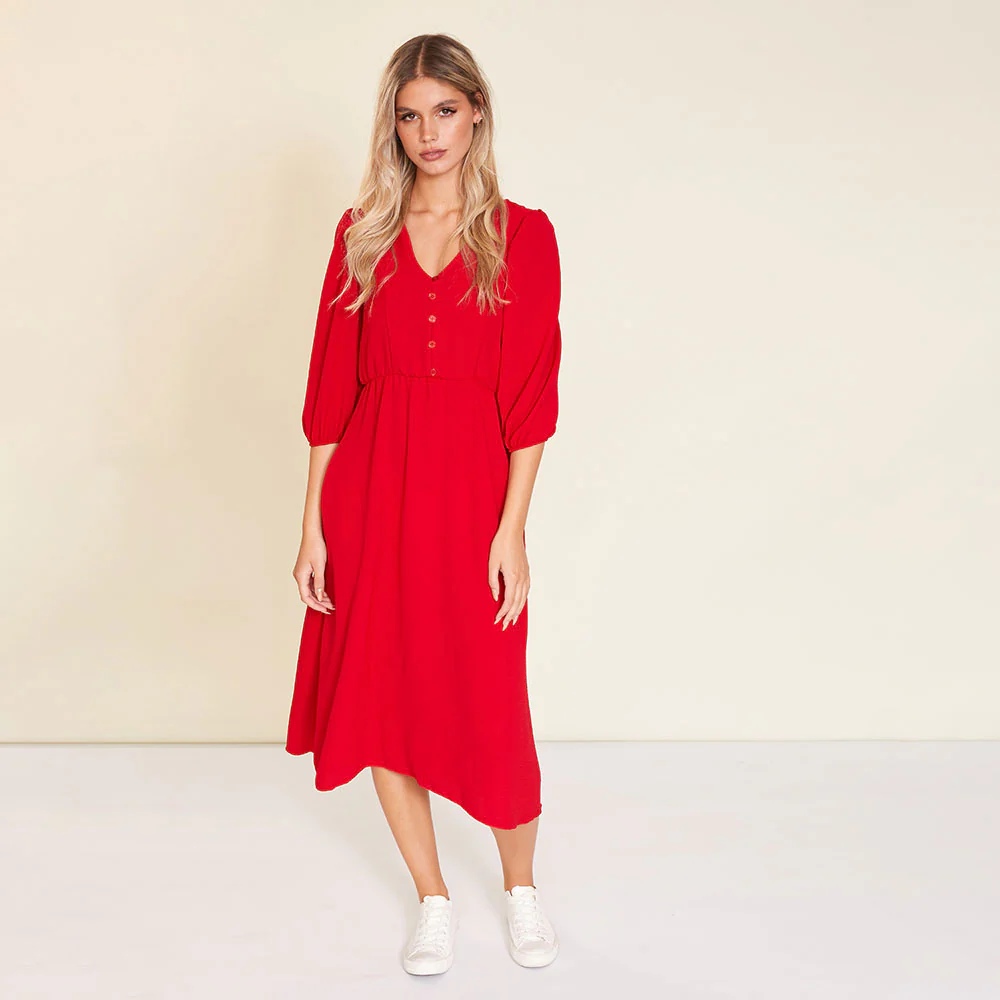 Cindy Dress (Red) - Image 2