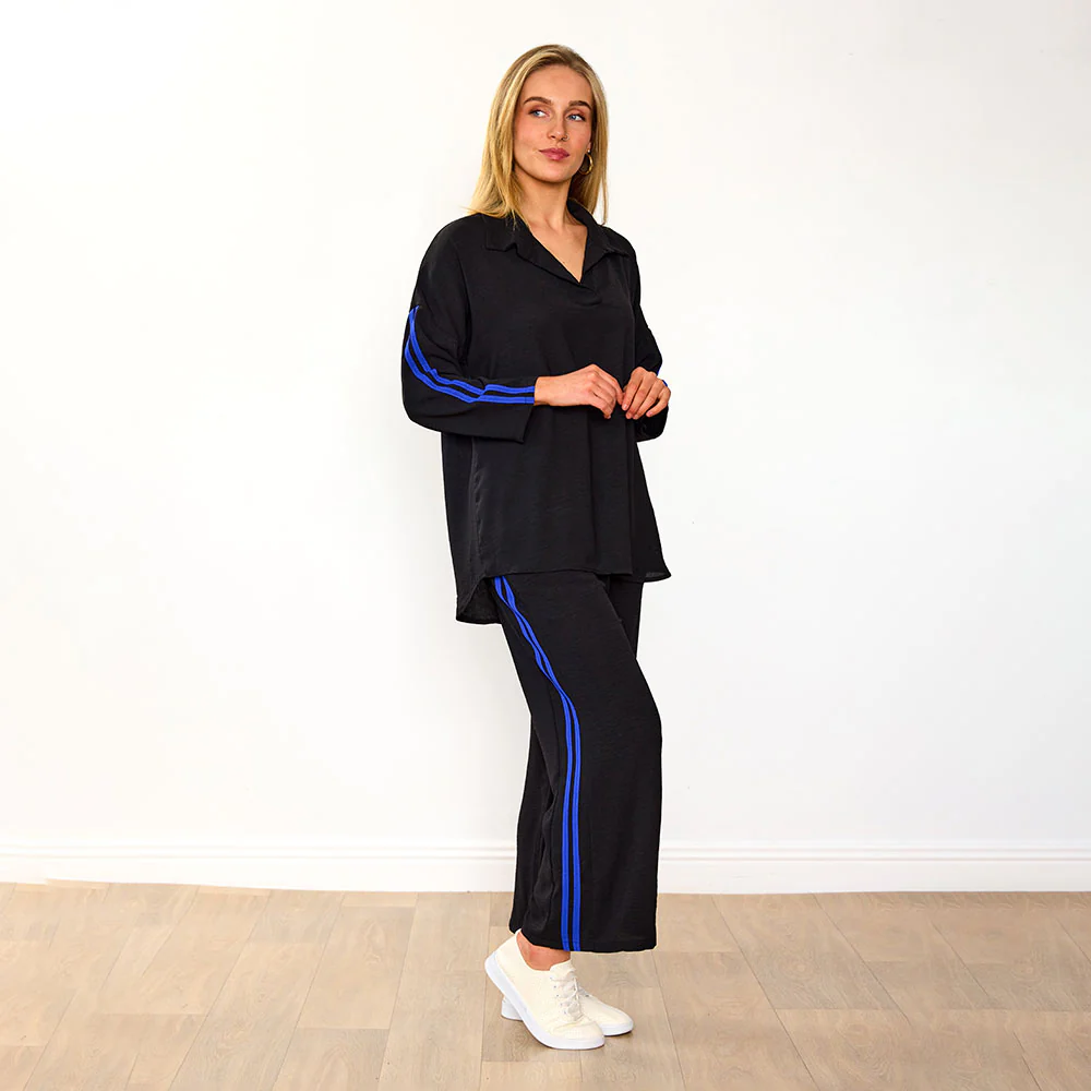 Clara Co-Ord (Black/Cobalt Stripe) & (Navy/Pink Stripe) for €124.00 - Image 6