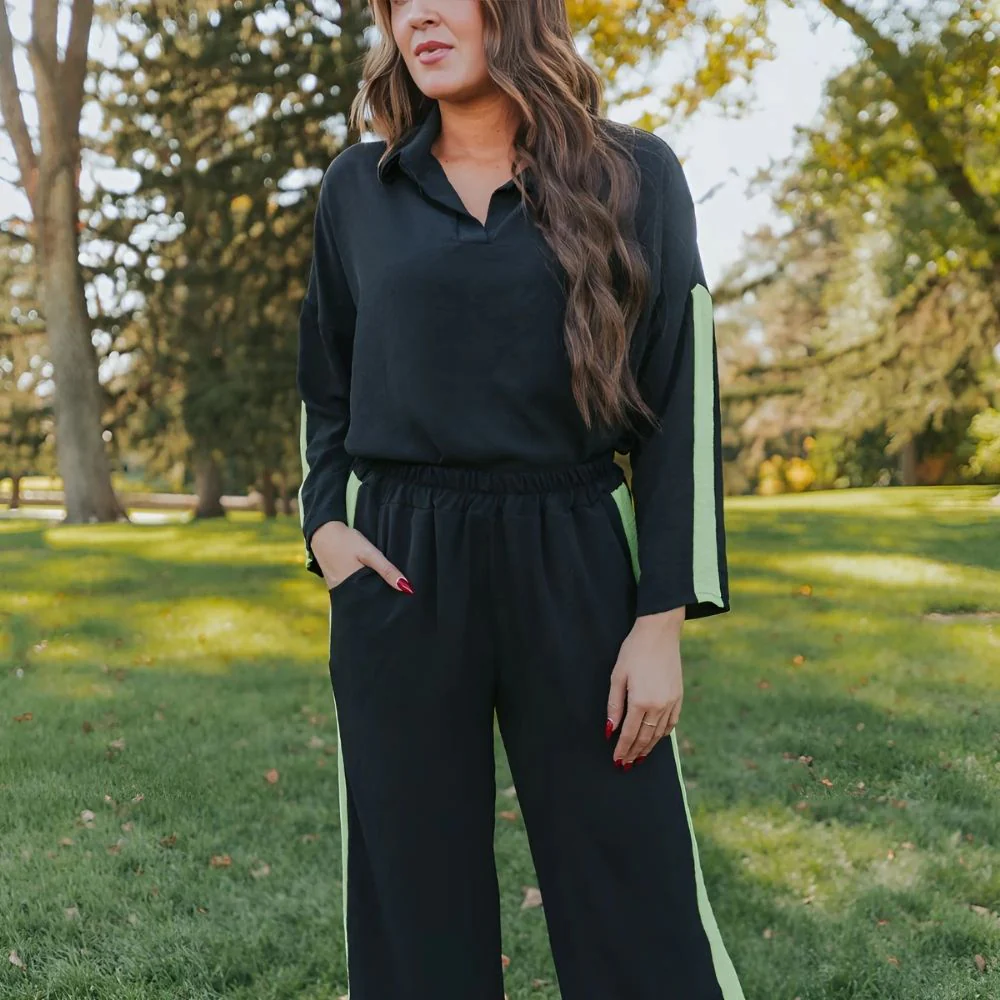 Clara Co-Ord (Black & Lime) - Image 8