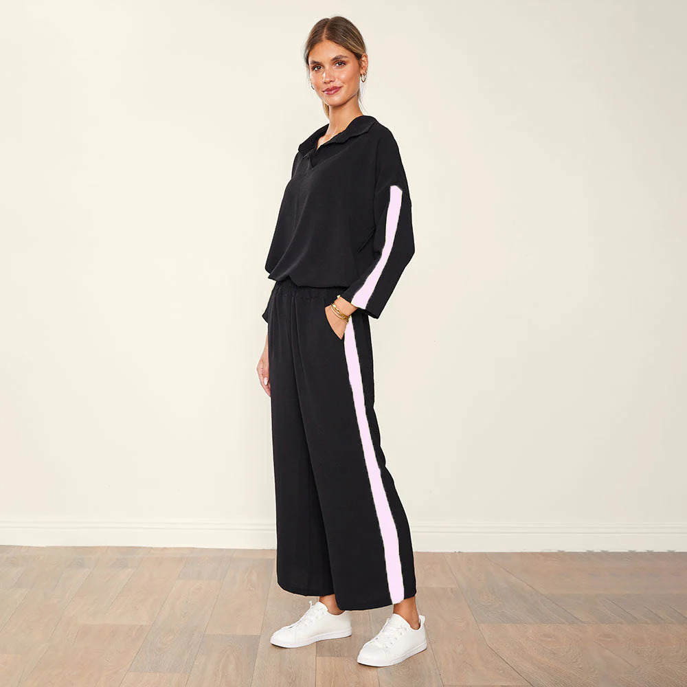 Clara Co-Ord (Black & Pink)