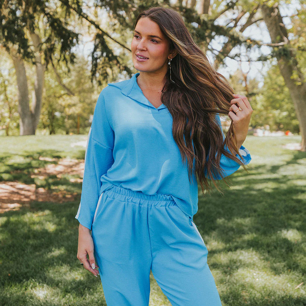 Clara Co-Ord (Blue & White) - Image 7