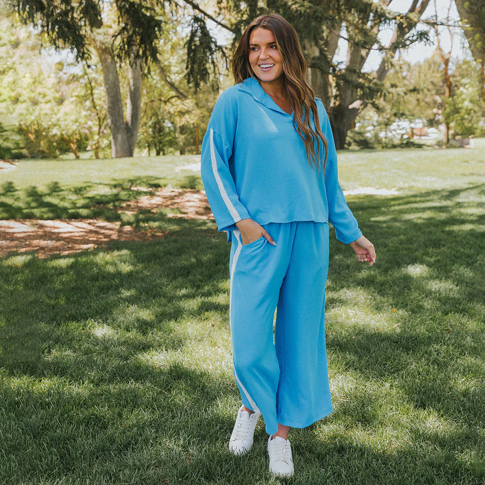 Clara Co-Ord (Blue & White) - Image 9