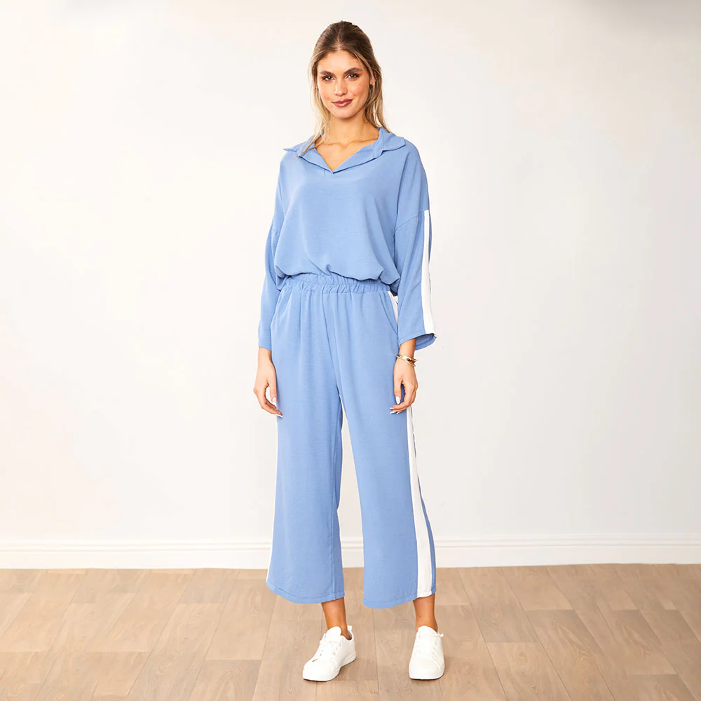 Clara Co-Ord (Blue & White) - Image 3