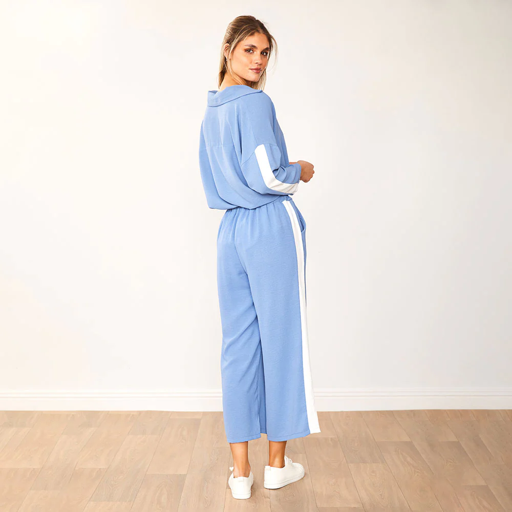 Clara Co-Ord (Blue & White) - Image 6