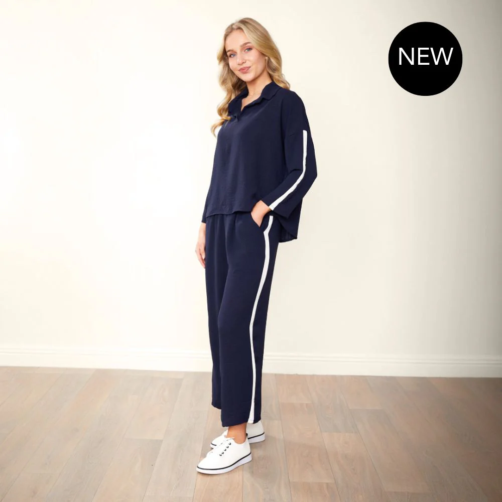 Clara Co-Ord (Navy & Cream) - Image 11