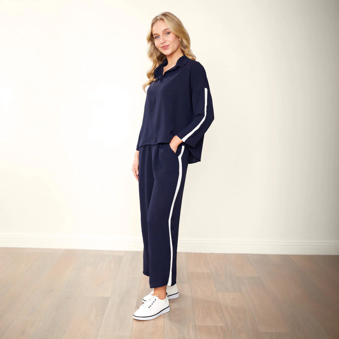 Clara Co-Ord (Navy & Cream) - Image 14
