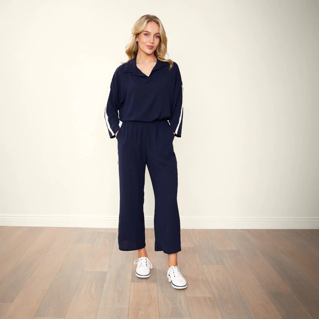 Clara Co-Ord (Navy & Cream) - Image 18