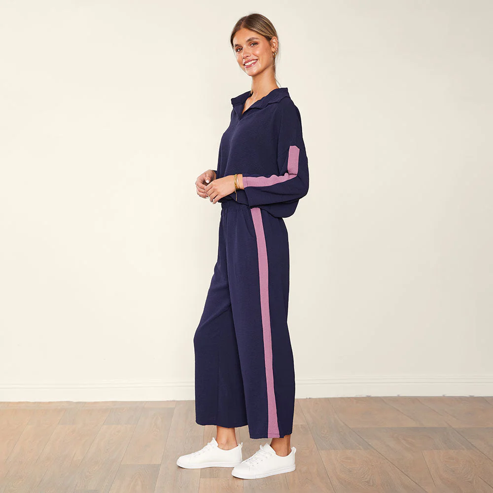 Clara Co-Ord (Navy & Pink) - Image 2