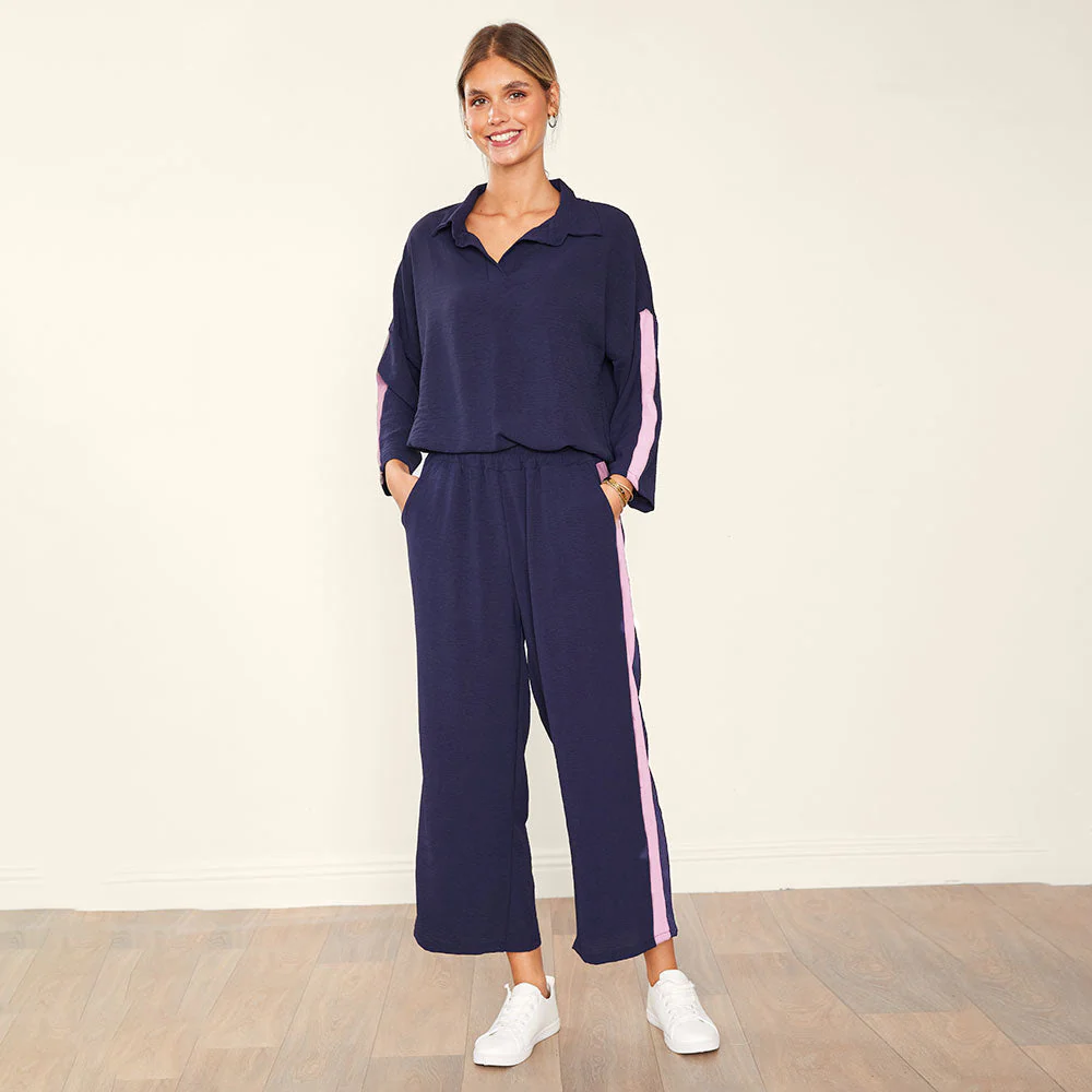 Clara Co-Ord (Navy & Baby Pink) - Image 2