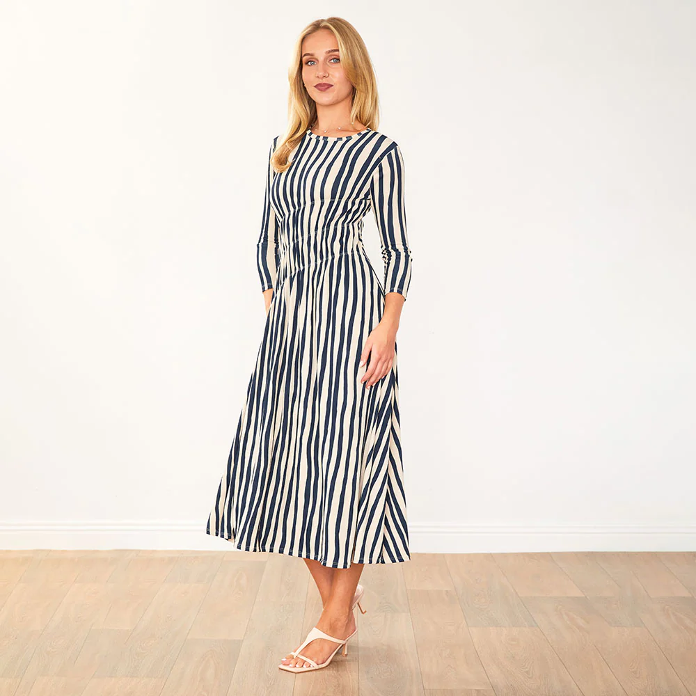 Cooper Dress (Navy Stripe) - Image 12