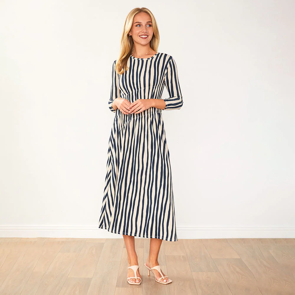 Cooper Dress (Navy Stripe) - Image 8