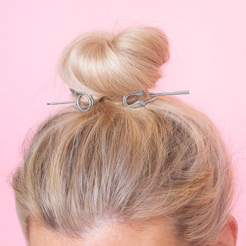 Clara  Messy Bun Hair (Silver)