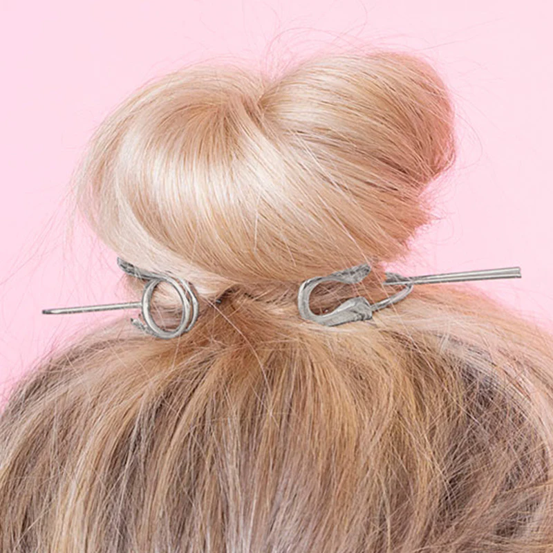 Clara  Messy Bun Hair (Silver) - Image 3